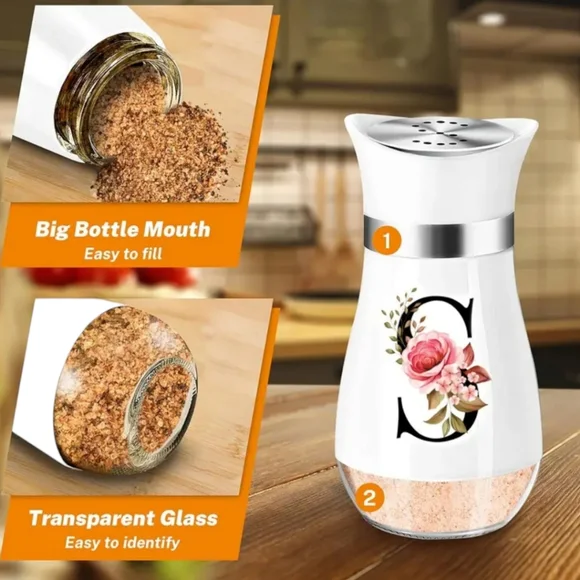 2 Piece Red Glass Salt & Pepper Shaker With Stainless Steel Lid - Picture 2 of 8